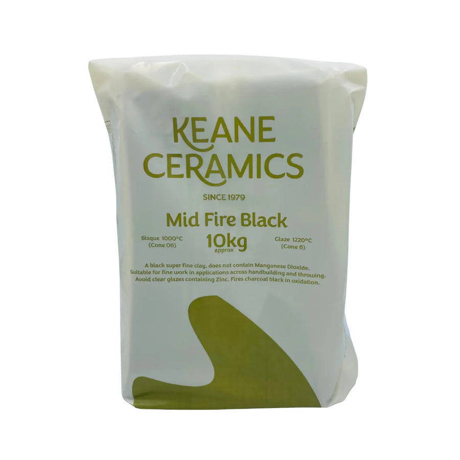 Keane Ceramics Mid Fire Black Clay 10kg