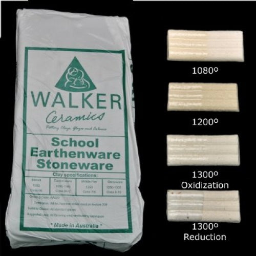 Walker Ceramics School Earthenware/Stoneware Clay 10kg (SES) (AA220)