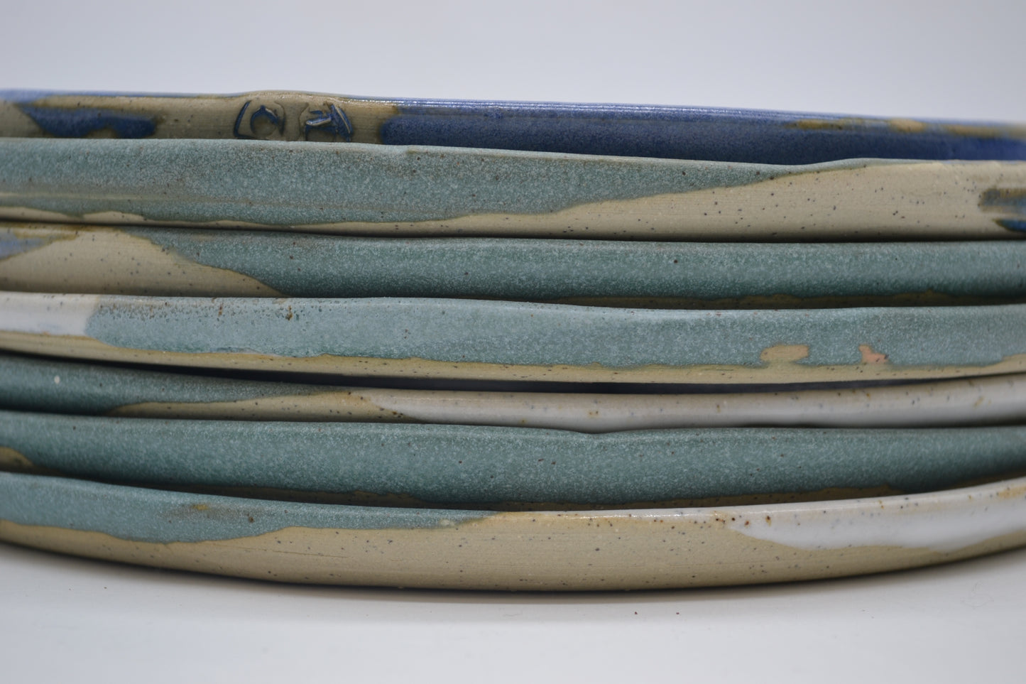 Tri Color Dinner Plates - Artist Prue Morrison