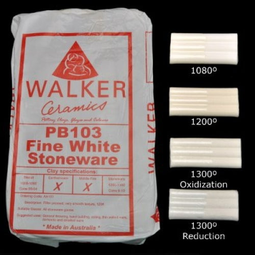 Walker Ceramics Fine White Stoneware Clay (PB 103)