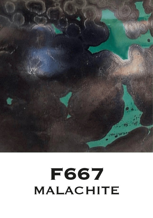 Milton Bridge Malachite Crystalline Pottery Glaze (F667B) (1220°C Cone 6)