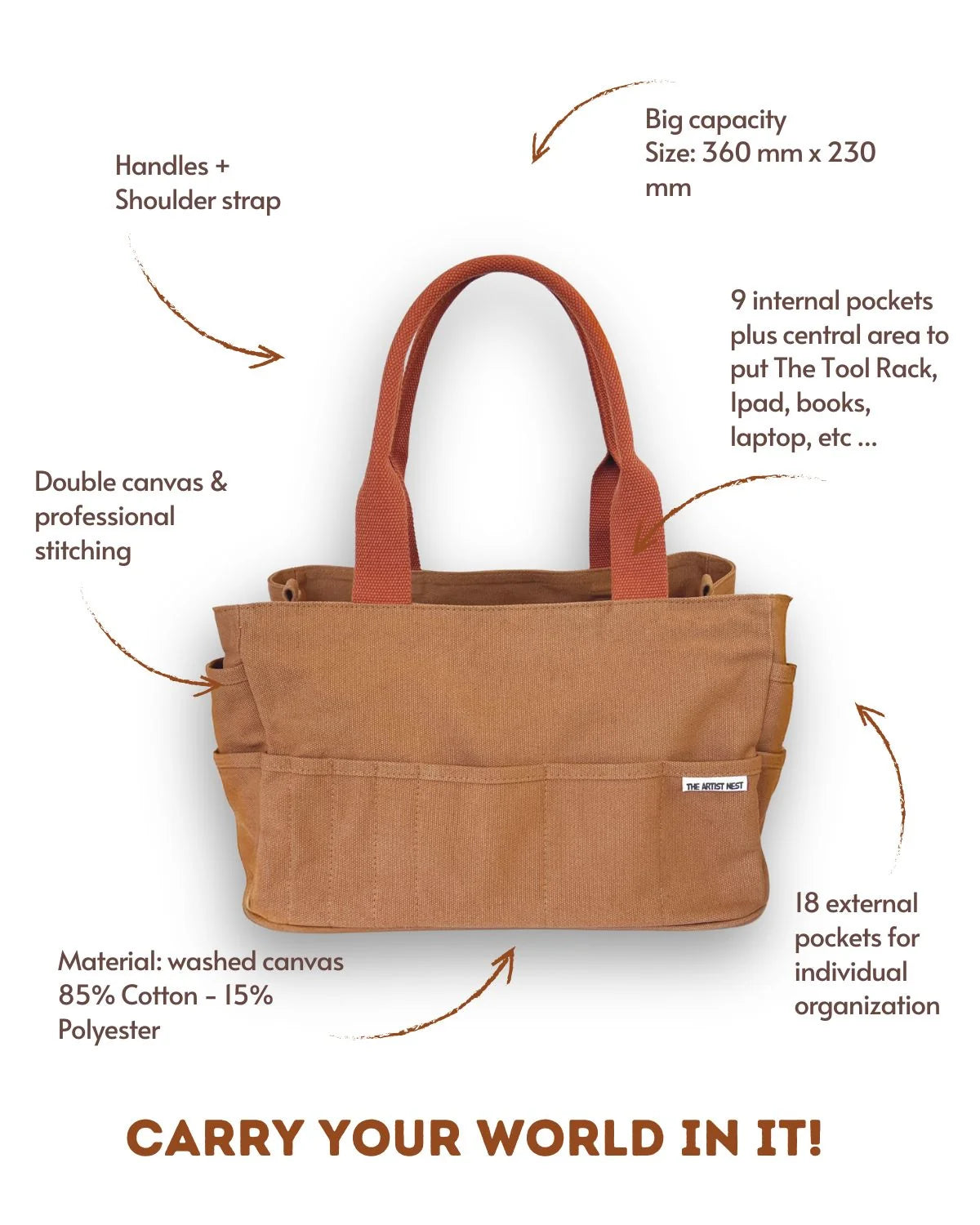 The Artist Bag - Outback Orange